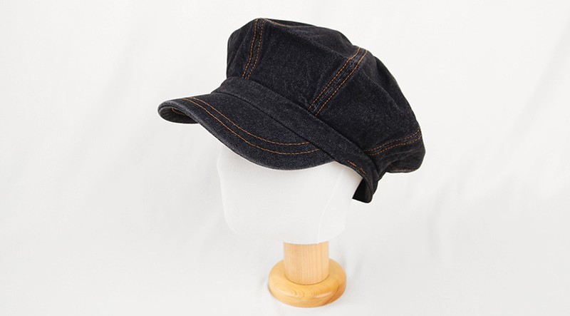 【BOHEMIAN SEOUL】25ss WASHED DENIM HUNTING CAP MJS Denim Newsboy Cap | Hats for Women | KOODING